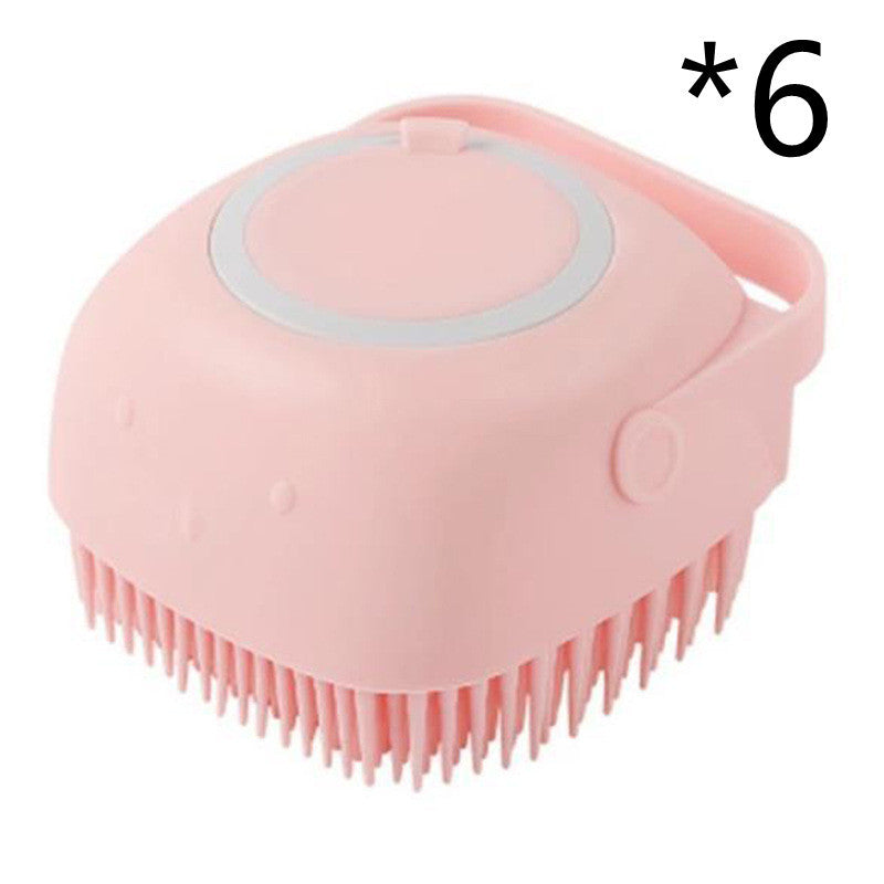 Silicone Dog Bath Brush | Shampoo Dispensing Comb