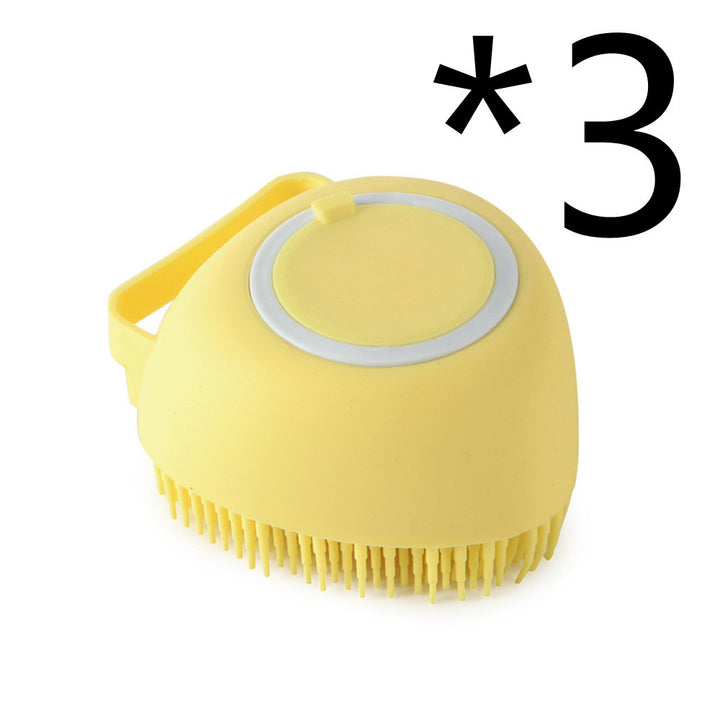 Silicone Dog Bath Brush | Shampoo Dispensing Comb