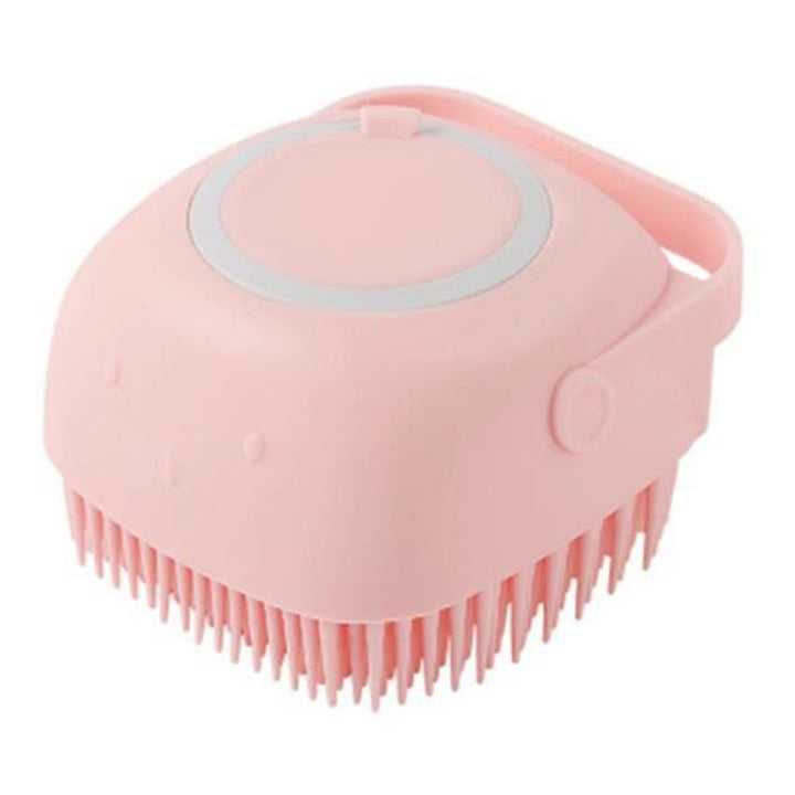 Silicone Dog Bath Brush | Shampoo Dispensing Comb