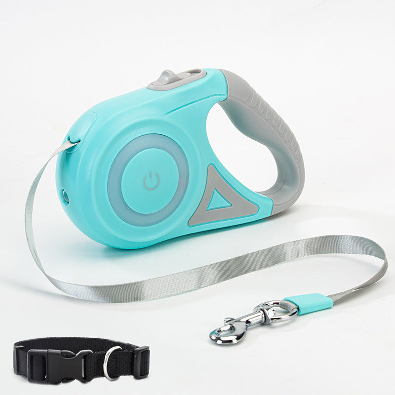 Retractable Dog Leash & Collar | Spotlight Traction Rope