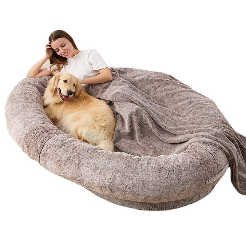 Large Plush Dog Bed | Human-Grade Comfort