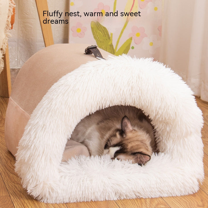 Portable Pet Nest | Warm & Moisture-Proof Dog Bed