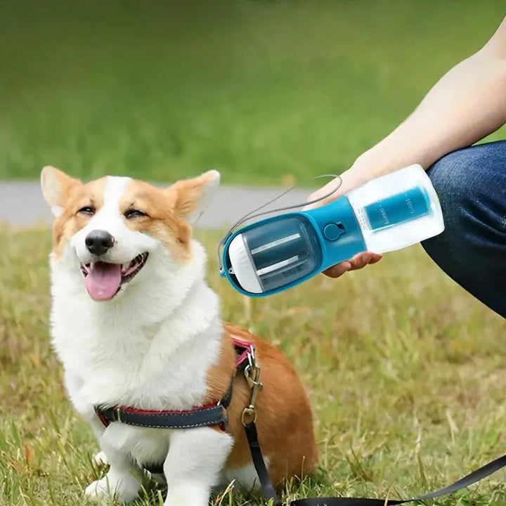 3-in-1 Dog Water Cup | Food & Garbage Bag Dispenser