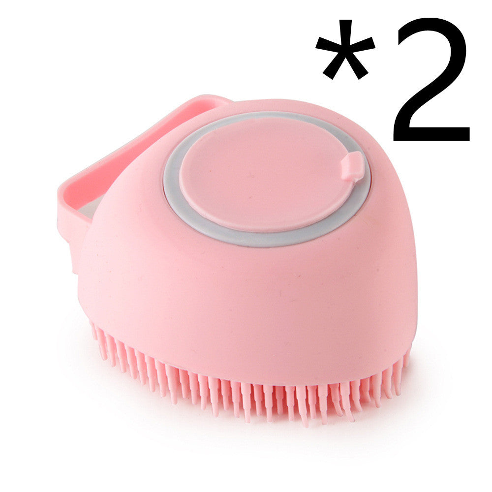 Silicone Dog Bath Brush | Shampoo Dispensing Comb