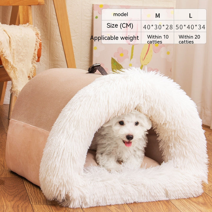 Portable Pet Nest | Warm & Moisture-Proof Dog Bed