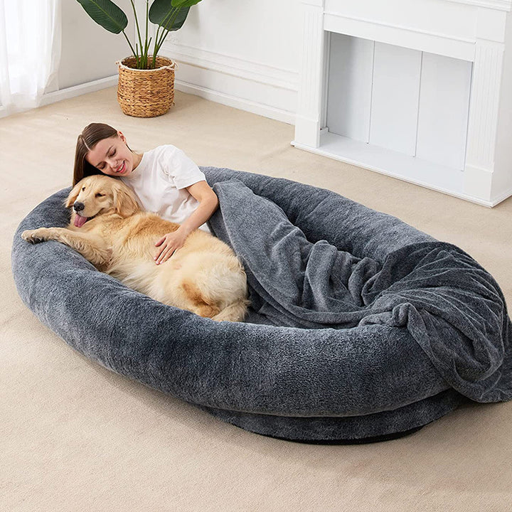 Large Plush Dog Bed | Human-Grade Comfort