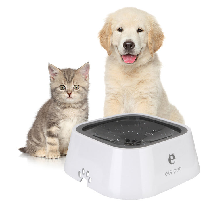 1.5L Pet Water Bowl | Slow Feeder & Anti-Overflow Design