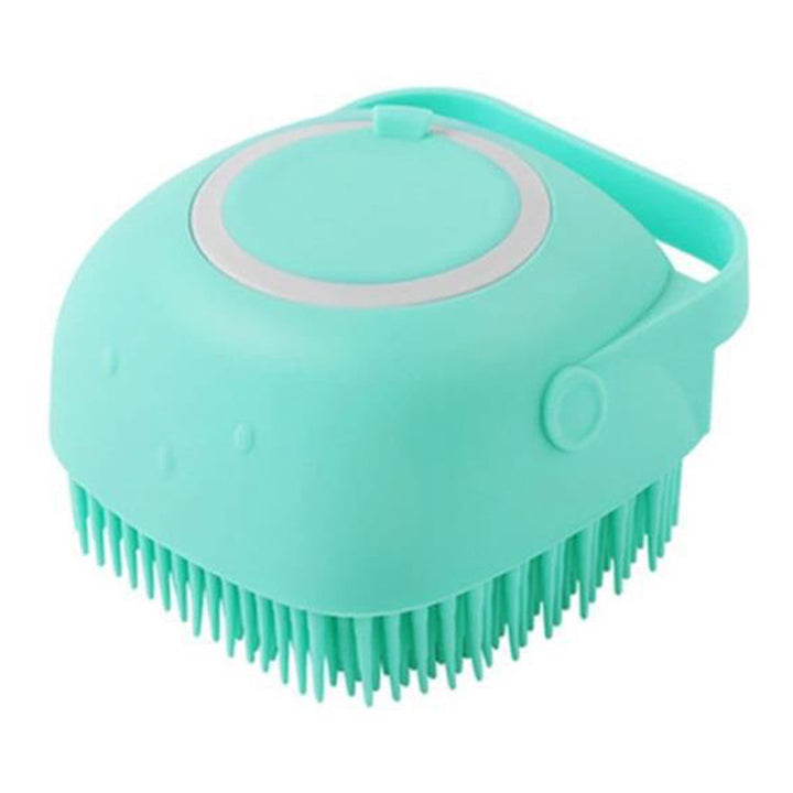 Silicone Dog Bath Brush | Shampoo Dispensing Comb