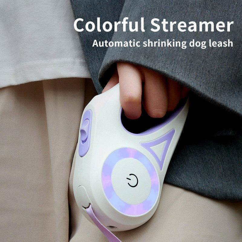 Retractable Dog Leash & Collar | Spotlight Traction Rope