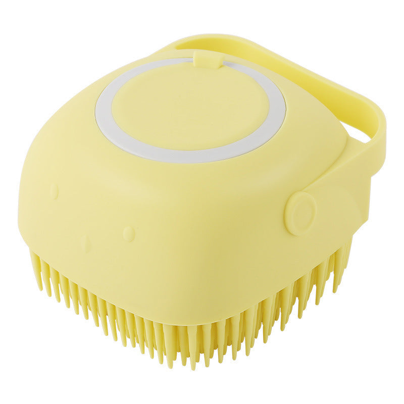 Silicone Dog Bath Brush | Shampoo Dispensing Comb