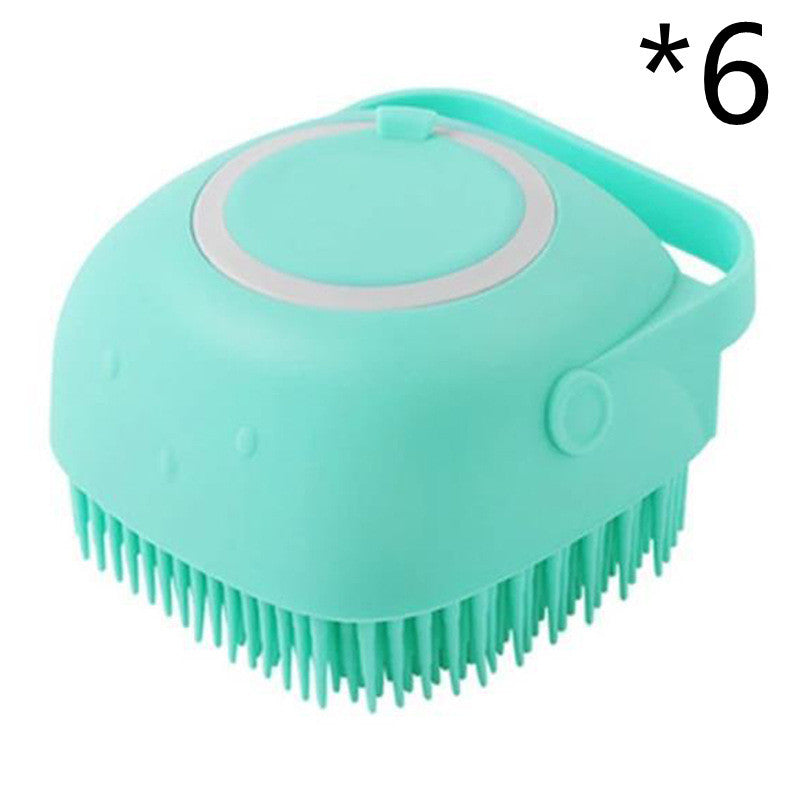 Silicone Dog Bath Brush | Shampoo Dispensing Comb