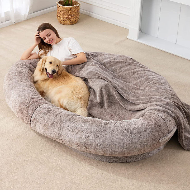 Large Plush Dog Bed | Human-Grade Comfort