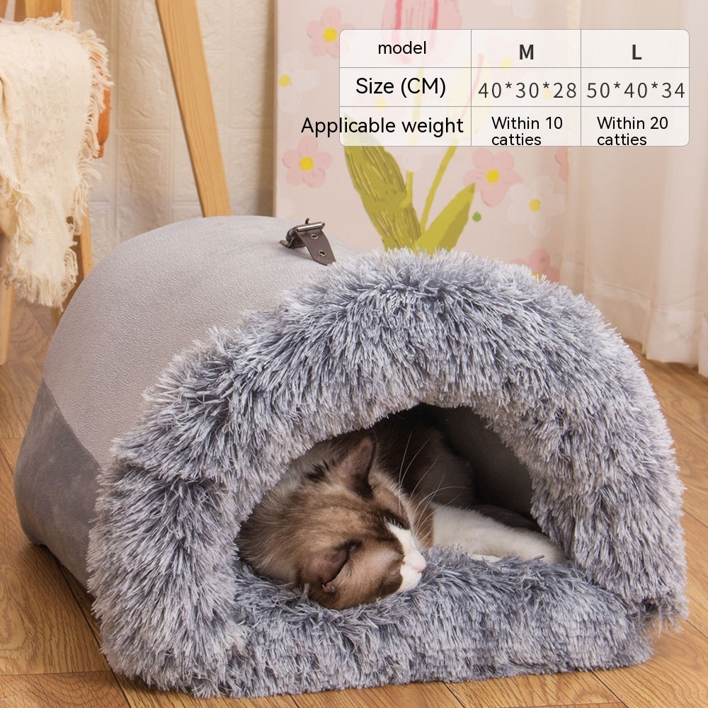 Portable Pet Nest | Warm & Moisture-Proof Dog Bed